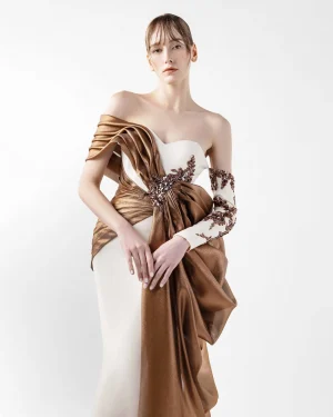 Alternative view of Cream Crepe Gown