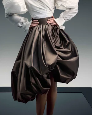 Balloon Taffeta Skirt