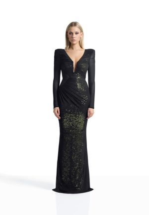 The Bloom 2 Way Black/Lime Gown