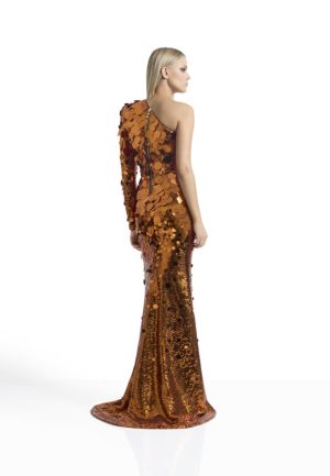 Alternative view of The Shimmer is a Prism Orange Gown