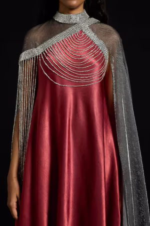 Alternative view of Red Satin Kaftan