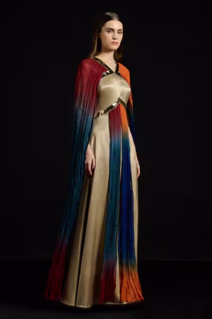 Multi-Color Satin Kaftan