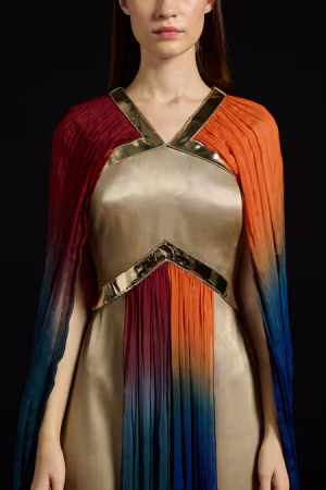 Alternative view of Multi-Color Satin Kaftan