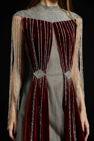 Alternative view of Red Tulle, Velvet Sequins, Kaftan