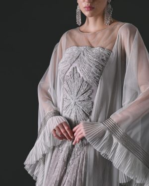 Alternative view of Light Grey Kaftan