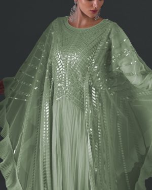 Alternative view of Green kaftan