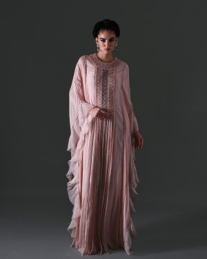 Pink Ruffle Kaftan