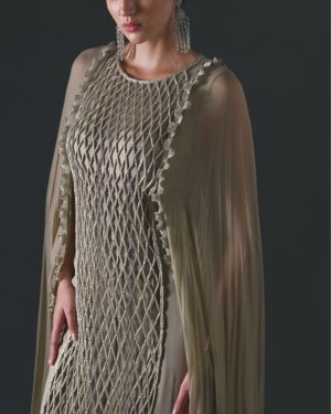 Alternative view of Gold Cape Kaftan