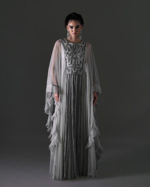 Grey Embroidered Kaftan