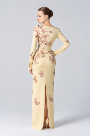 Butterfly Veil Pencil Gown - Image 6