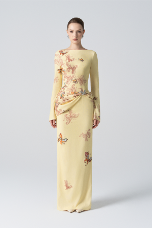 Butterfly Veil Pencil Gown - Image 4
