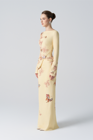 Butterfly Veil Pencil Gown - Image 3