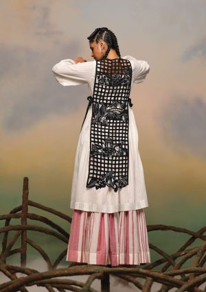 Alternative view of Ivory Khaadi Kurta Kaftan