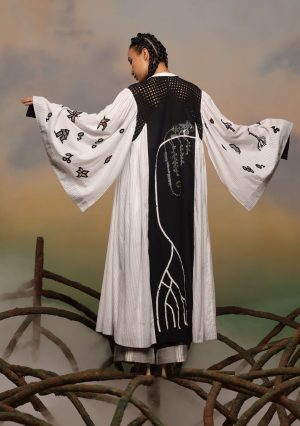 Alternative view of Long Crochet Coat Kaftan
