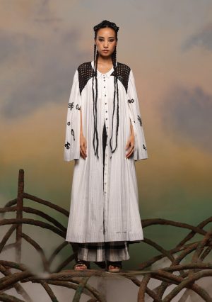 Long Crochet Coat Kaftan