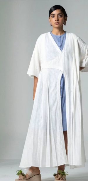 White/Blue Kaftan