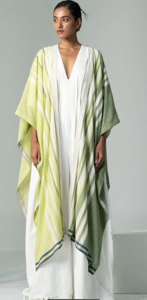 White/Green Kaftan