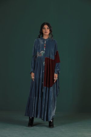 Maroon/Blue Kaftan
