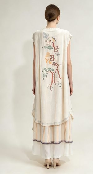 Alternative view of Blue/ Pink Kaftan