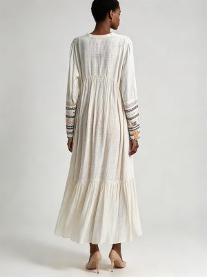 Alternative view of Long White Kaftan