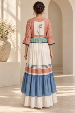 Alternative view of Multi Color Kaftan