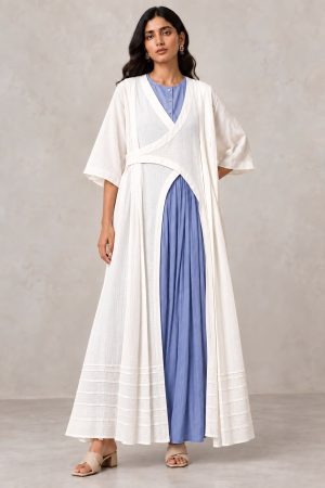 White/Blue Kaftan
