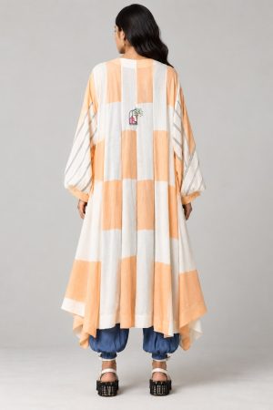 Alternative view of White/Orange Kaftan