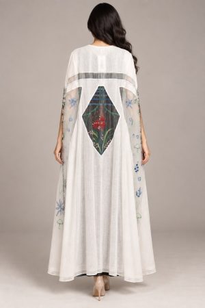 Alternative view of Black/White Kaftan
