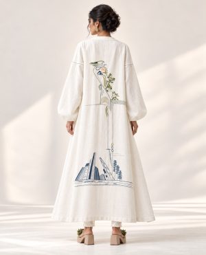 Alternative view of White Set Kaftan