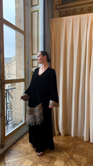 Alternative view of Black Velvet Kaftan