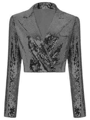 Sequin Cropped Blazer