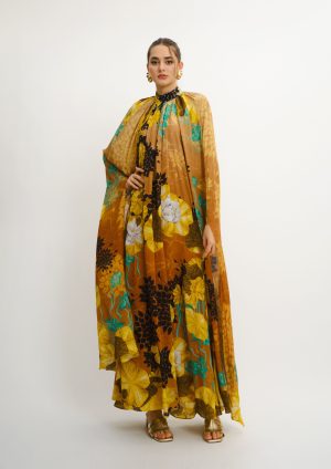 Pleated Cape Kaftan