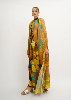 Alternative view of Pleated Cape Kaftan