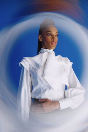 Ruffle Collar Blouse