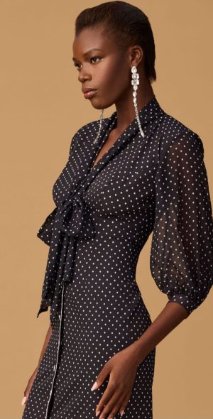 Alternative view of Black Polka Dots Dress