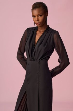 Alternative view of Black Pleated Skirt