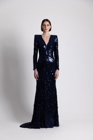 Navy Sequins Dress