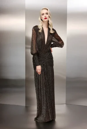 Glittery Full Lycra Evening Dress