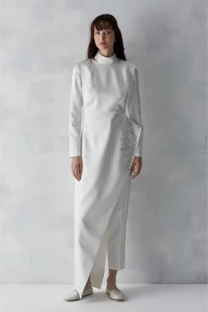 Side Stone Oval Slit Pants Set