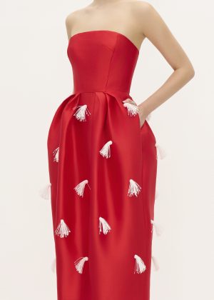 Alternative view of Lea Red Gown