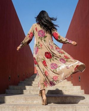 Alternative view of Floral Velvet Kaftan