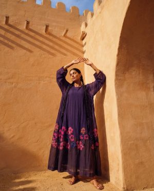 Floral Embroidery Kaftan