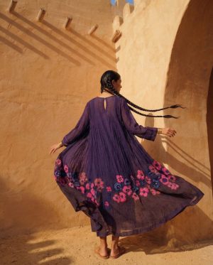 Alternative view of Floral Embroidery Kaftan