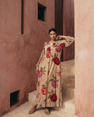 Alternative view of Floral V-Neck Kaftan