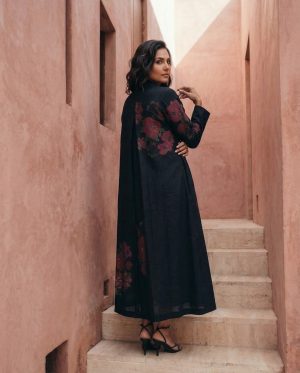 Alternative view of Black Coat Floral Kaftan