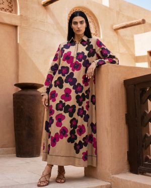 Purple/Pink Floral Kaftan