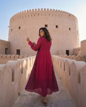 Alternative view of Pink Polka Dot Kaftan