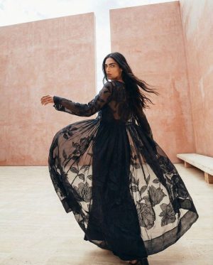 Alternative view of Black Tunic Kaftan