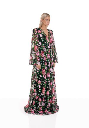 Alternative view of Black Rose Gown