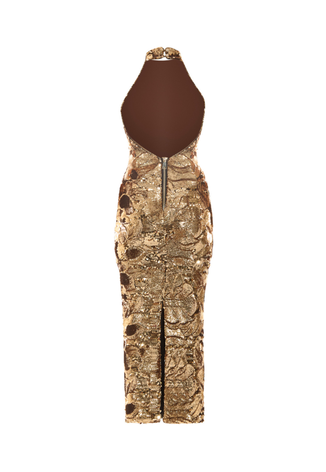 Florentine Sunset Gold Dress - Image 4